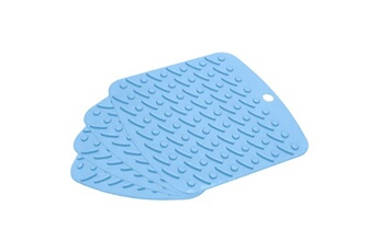 sourcing map 4pcs ronde silicone sous-plat tapis pour table napperons, ciel blue