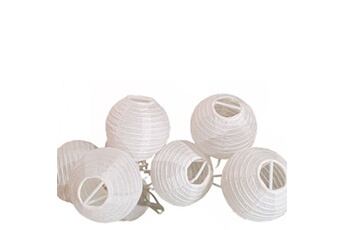 autres accessoires de décoration meubletmoi lot de 4 guirlandes lumineuses blanches en boules de papier 3.10 m