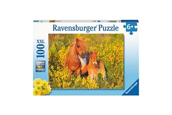 puzzle ravensburger 100 p xxl - poneys shetland