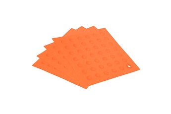 set de table sourcingmap sourcing map silicone sous-plat tapis chaleur résistant pour tables napperons, orange