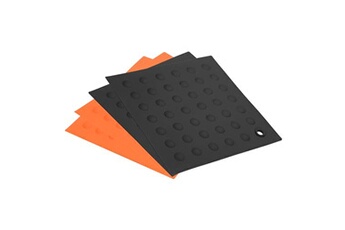 sourcing map 4pcs silicone sous-dessous chaud tampons pour tables napperons, orange/noir