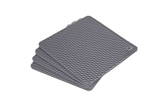 sourcing map 4pcs silicone sous-plat tapis pour cuisine table napperons, foncés gris