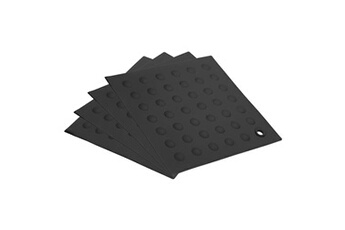 sourcing map silicone sous-plat tapis chaleur résistant pour tables napperons, noir