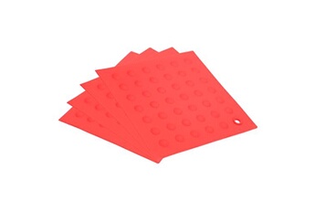 set de table sourcingmap sourcing map silicone sous-plat tapis chaleur résistant pour tables napperons, rouge
