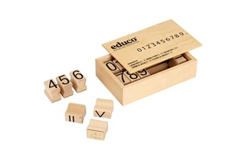 autre jeux d'imitation educo apprendre les mathématiques - tampons de chiffres 0 - 9 - jeu montessori