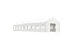 vidaXL Belvédère avec toit blanc 20,07x4,08x3,22 m polyéthylène photo 4