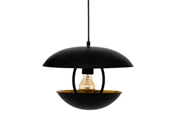 suspension pegane lampe suspendue, suspension luminaire en métal noir - diamètre 33 x hauteur 23 cm --