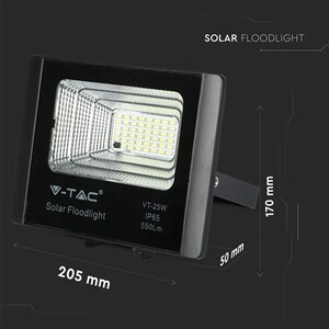 Applique a led solare V-tac con sensore 8W 6000K IP65 VT-11108 - 6850 Applique a led solare V-tac con sensore 8W 6000K IP65 VT-11108 - 6850