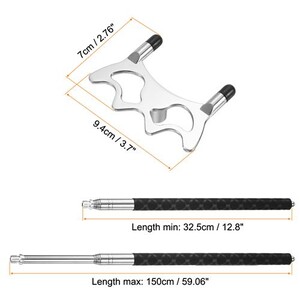 PATIKIL Einziehbare Billard-Queue-Brücke – Silikon-Griff Mit 3 Messingköpfen, Verstellbar Von 32,5 Bis 150 Cm PATIKIL Einziehbare Billard-Queue-Brücke – Silikon-Griff Mit 3 Messingköpfen, Verstellbar Von 32,5 Bis 150 Cm