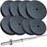 CAPITAL SPORTS Renit Hi Temp Disques Haltères 2x15 Kg Ø50,4 Mm – Bumper Plates Caoutchouc, Noyau Aluminium, Idéal Crossfit & Drops