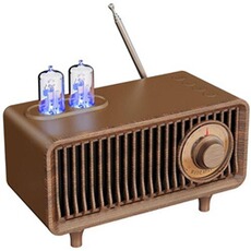 Enceinte sans fil YONIS Enceinte Bluetooth Rétro Portable Son Stéréo Qualité Pro Autonomie 6h Support FM Marron