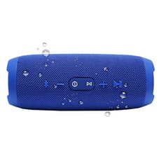 Enceinte sans fil YONIS Enceinte Waterproof Bluetooth Autonomie 20H Mains-Libres AUX TF Power Bank Bleu