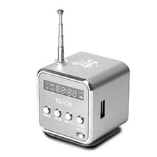 Enceinte sans fil YONIS Enceinte Portable Bluetooth FM USB SD TF MP3 Puissante Compacte Argent