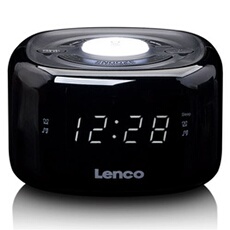 CR-12BK - Radio-réveil FM avec veilleuse - Noir