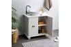 Idimex Meuble sous lavabo COLMAR meuble de rangement salle de bain meuble, sous vasque avec 2 portes, en pin massif lasuré blanc photo 3