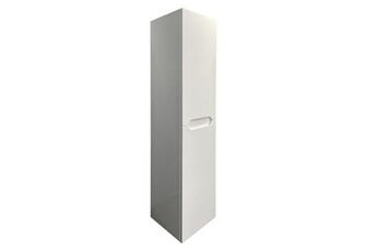 colonne de salle de bain suspendue - blanc - l30 x l30 x 120 cm - stefanie