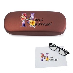 KIUB Etui à lunettes rigide - Motif Paris en fleurs avec la Tour Eiffel - couleur bleu marine KIUB Etui à lunettes rigide - Motif Paris en fleurs avec la Tour Eiffel - couleur bleu marine