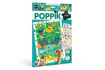 autres jeux créatifs poppik jeu créatif la jungle avec 150 stickers