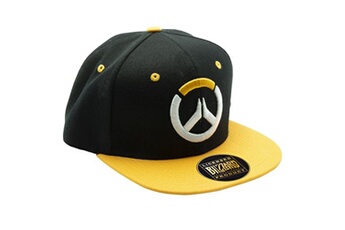 casquette et chapeau goodies abystyle - overwatch - casquette snapback - noir et jaune
