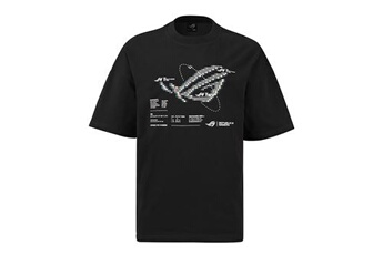 t-shirt asus t-shirt rog pixelverse - taille xl - noir - coupe regular