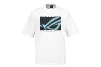 t-shirt asus t-shirt rog cosmic wave - taille m - blanc - coupe regular