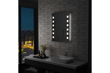 Miroir vidaXL Miroir mural à LED pour salle de bains 60x80 cm