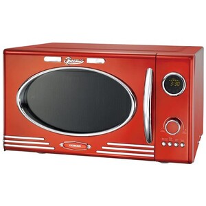 Micro Rouge Micro-ondes + Gril Melissa Four à micro-ondes rétro avec grill 23L ...