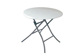 table de jardin lifetime table d'appoint blanc 83,5 x 73,5 x 83,5 cm acier plastique