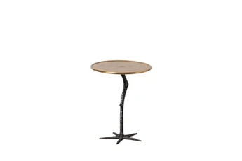 table de jardin bigbuy table d'appoint noir doré métal aluminium 39 x 39 x 48 cm