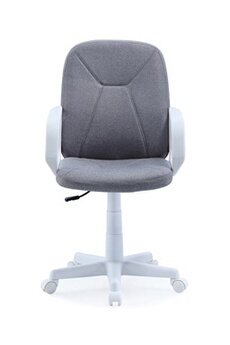 fauteuil de bureau pegane fauteuil de bureau pivotant coloris gris perle, blanc - longueur 56,5 x profondeur 56,5 x hauteur 91-103 cm - -