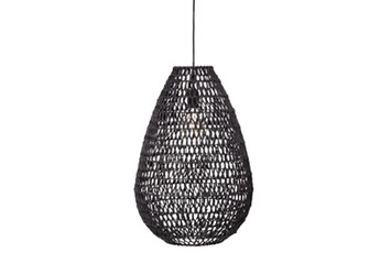 suspension pegane lampe suspendue, suspension luminaire coloris noir et fer noir - diamètre 37,5 x hauteur 55 cm - -
