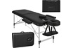 Tectake Table de massage Pliante 2 Zones Aluminium Portable + Housse - noir photo 1