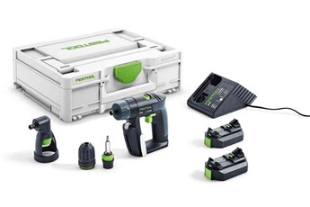 Perceuse-visseuse Festool Perceuse-visseuse 10,8V CXS 2,6 I-Set + 2 batteries 2,6Ah + chargeur + coffret SYSTAINER - - 576093