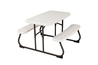 table pour enfant crème pliable pique-nique 82,5 x 53,5 x 90 cm acier plastique