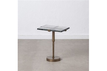 table de jardin bigbuy table d'appoint 41 x 31,5 x 49 cm verre doré métal