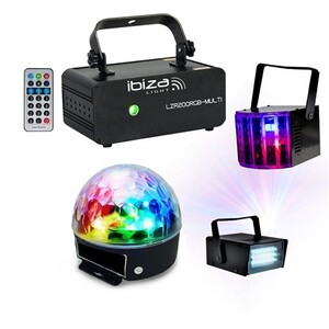 IBIZA DJ-300 Kit de sonorisation DISCO 480W Jeu de lumière Chenillard IBIZA DJ-300 Kit de sonorisation DISCO 480W Jeu de lumière Chenillard