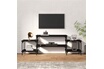 vidaXL Meuble TV noir 157x35x52 cm bois d'ingénierie photo 1