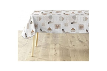 nappe de table douceur d'interieur nappe rectangle 140 x 240 cm pvc textilia delicia