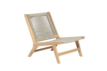 fauteuil de jardin beau rivage fauteuil de jardin amila en bois d'acacia fsc blanchi et corde coloris naturel