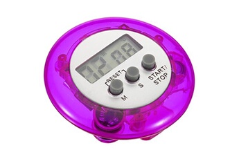 minuteur generique patikil minuteur numérique rond avec ecran lcd magnétique pour jeux cuisine, violet