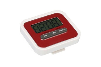 minuteur generique patikil minuterie numérique avec ecran lcd magnétique pour jeux cuisine, rouge