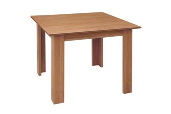 table à manger pegane table à manger, table de repas en bois coloris cerisier - longueur 90 x profondeur 133 cm - -