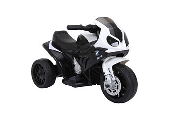 véhicule électrique pour enfant bmw moto electrique s1000 pour enfant - 25w - 3 roues, système audio et phares fonctionnels - noir