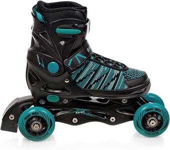 Roller En Ligne Raven Senia 34-37 Ajustable 3en1 - Patins Triskate Enfant Rose