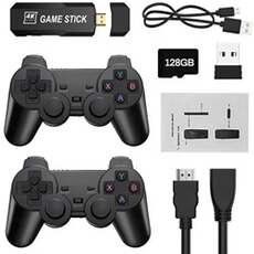 Console rétrogaming GENERIQUE 128G - Console de jeu rétro HD PSP, 40000 jeux console de jeu TV domestique boîte de jeu Pandora 4K avec 2 manettes, noir