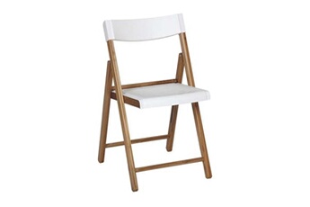 chaise de jardin tramontina - chaise de jardin pliante en teck fsc et plastique blanc