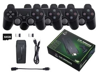 Console rétrogaming GENERIQUE 64g - Console de Jeu Vidéo Rétro HD 4K HDMI avec 20000+ Classiques Jeux Intégrés 4 Contrôleur Sans Fil pour GBA-PS1