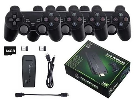 NOBES Console Retrogaming 20,000+ Jeux - Game Stick 2 Manettes HDMI Plug & Play