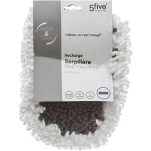 5five Simply Smart Tête De Balai Caoutchouc Gris Click & Clean - 33,5 Cm