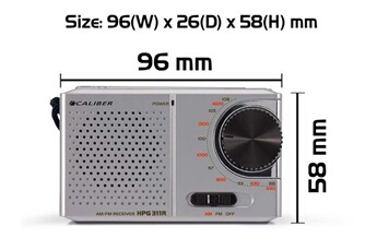 Baladeur Radio Caliber HPG 311R Radio de poche FM gris